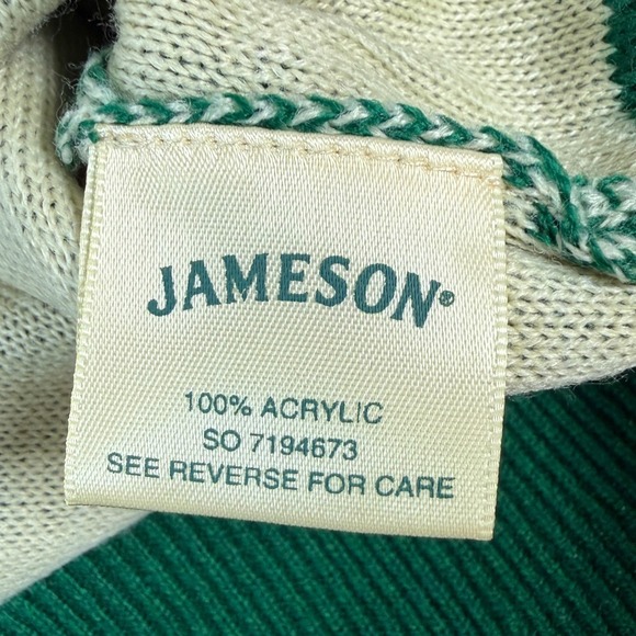 Jameson Ugly Christmas Sweater Green Irish Whisky Fair Isle Knit Size XLHoliday - Picture 7 of 9
